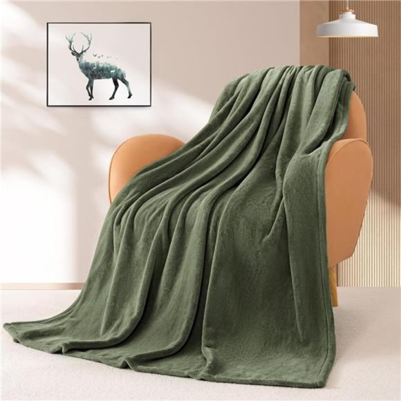 Fleece Blanket TwinSize Super Soft Flannel Throw Blanket Lightweight Fuzzy Plush - Picture 3 of 6
